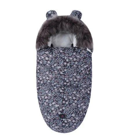Babyschlafsack mit Fellkragen