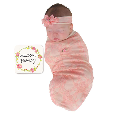 Baby Joe - Welcome Baby Sleeping Bag - Pink Lace