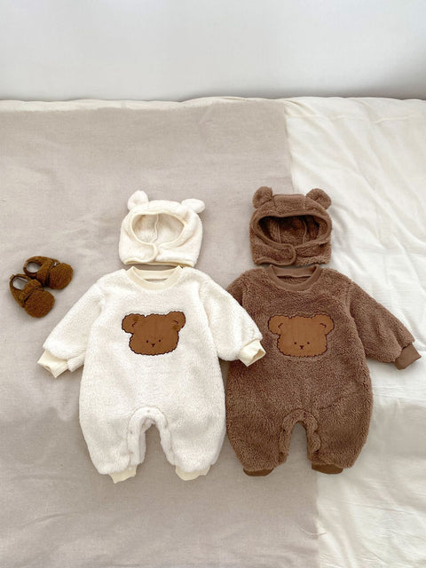 Winter Baby thermische Pyjamas - Teddybär Cartoon-Muster