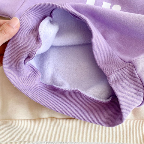 Baby-Set mit langärmeligem Kapuzenpullover - Smiley-Print und Hose Baumwolle