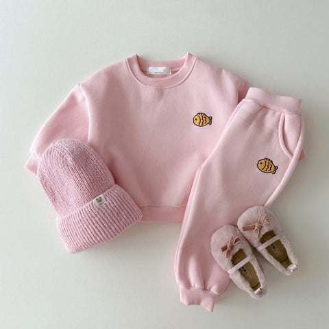 Kinder Baby Trainingsanzug mit Fisch Logo