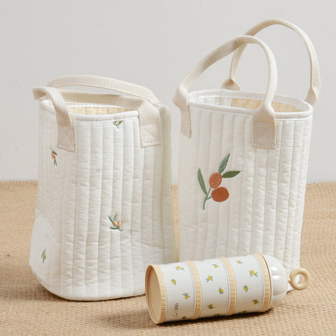 Mama diaper bag with bottle holder made of cotton