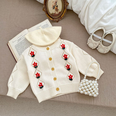 Hochwertige handgefertigte Kleid Sets für Babys Blumen Design