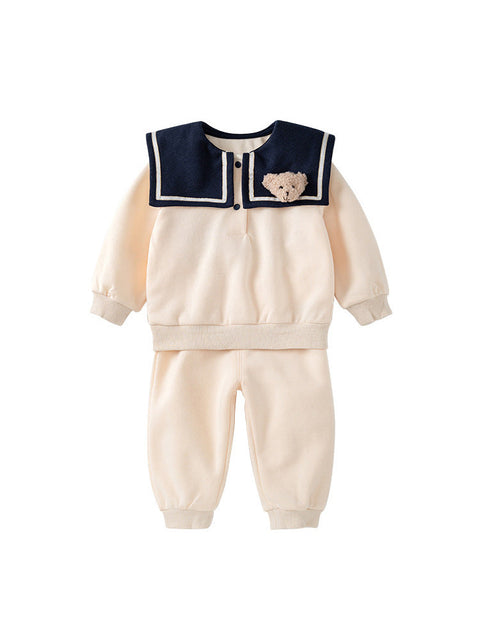 Baby Matrose Set mit Kapuzenpullover und mit Kombihose