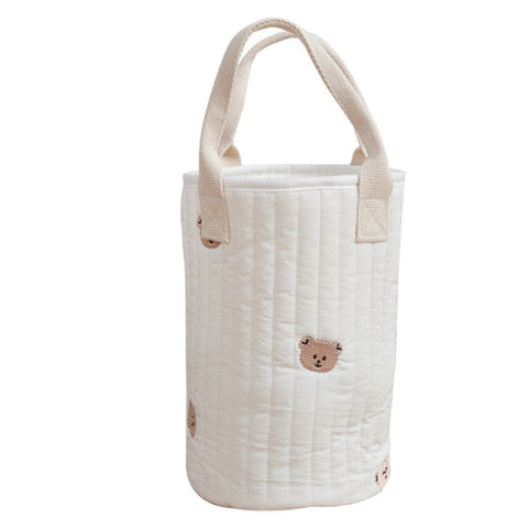 Mama diaper bag with bottle holder made of cotton