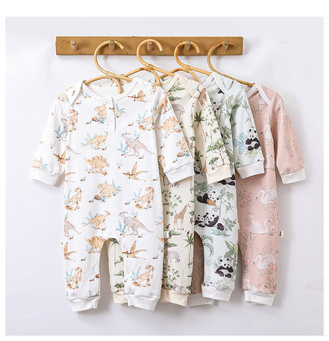 Baby Schlafanzug Unisex mit Tiere Muster - Langen Ärmeln