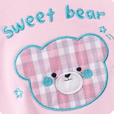 Baby Pullover mit Cartoon-Bär Pink und Blau