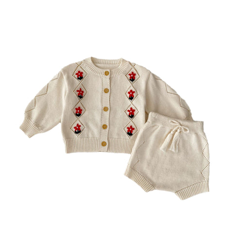 Hochwertige handgefertigte Kleid Sets für Babys Blumen Design