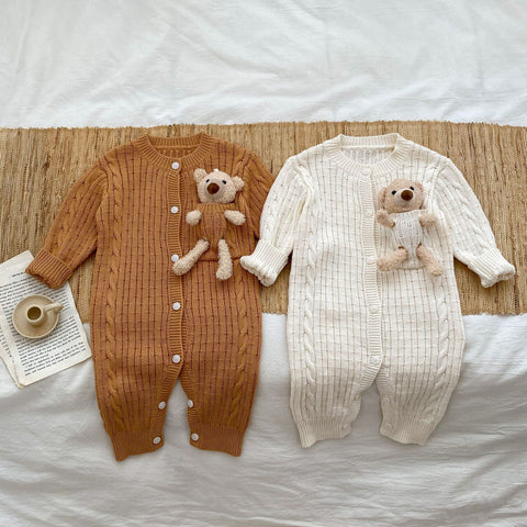 Baby Unisex Solide Pullover mit Langarm für Herbst