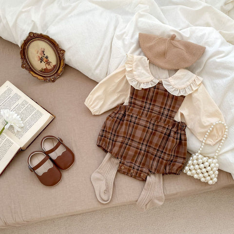 Strampler im Vintage-Stil und Hemd-Sets