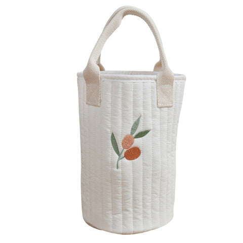 Mama diaper bag with bottle holder made of cotton