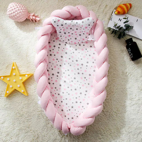 Designer tragbarer Babynest - Babybett aus hochwertigen Stoff
