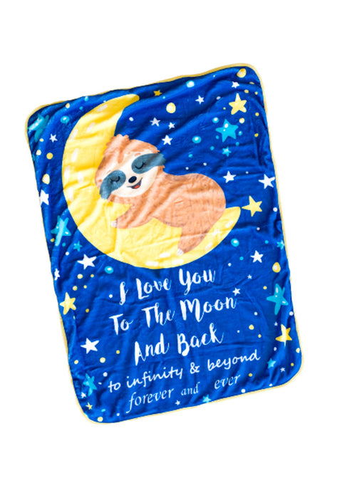 Baby Minky Sloth Blanket - Double Layered