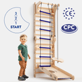 Apollo Schwedische Wand / Kletterleiter für kleine Astronauten + Mondschaukel-Set + Rutschbrett-4