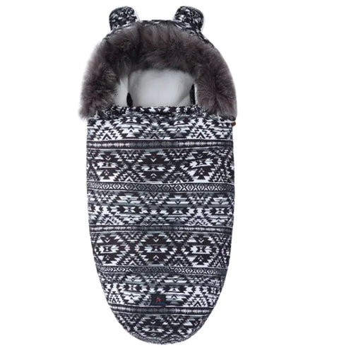 Babyschlafsack mit Fellkragen