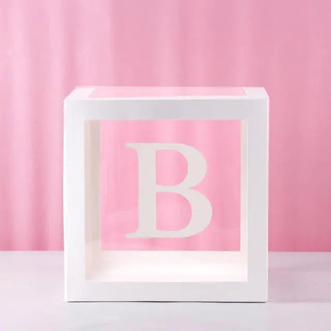 Reveal Ballonbox mit Buchstaben - Kinderparty