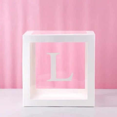 Reveal Ballonbox mit Buchstaben - Kinderparty