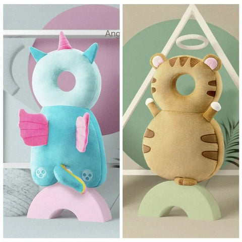 Sicherheits-Kopfschutzkissen für Kleinkinder (1–3 Jahre): Einhorn- und Bienen-Cartoon-Design